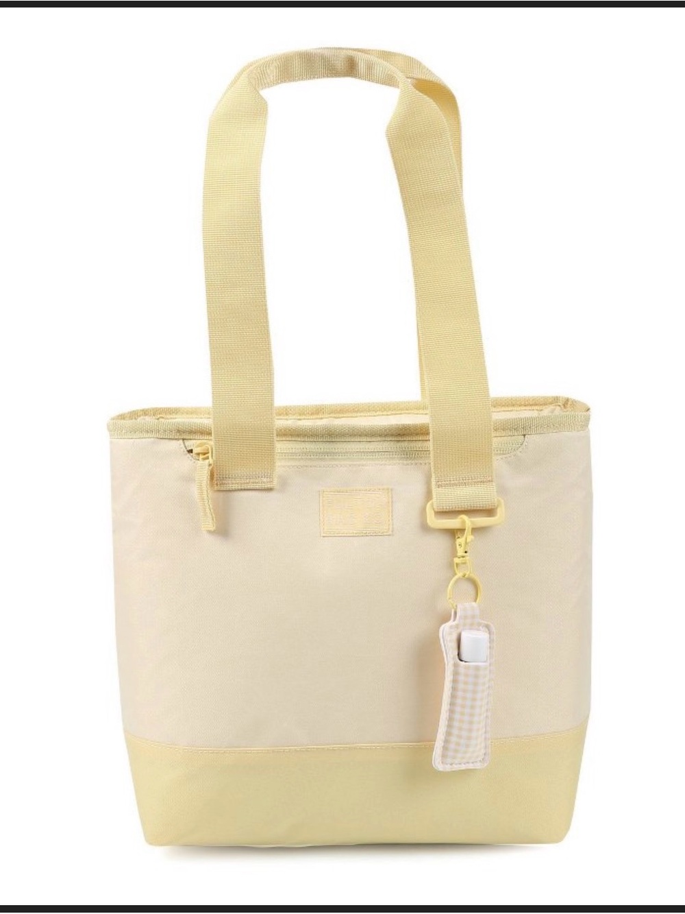 Cream Canvas Tote with Detachable Charm